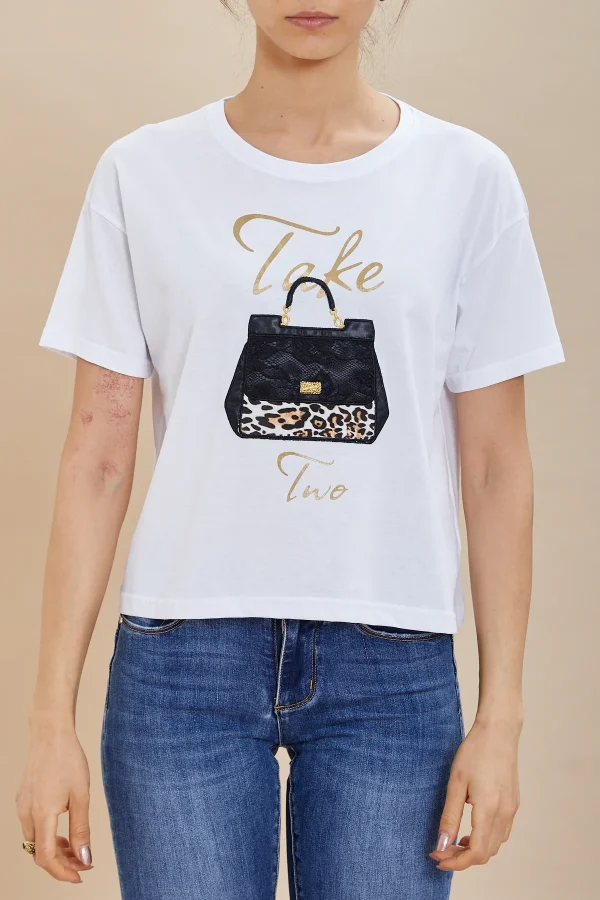 T-SHIRT BORSA C/PIZZO – DKE7202